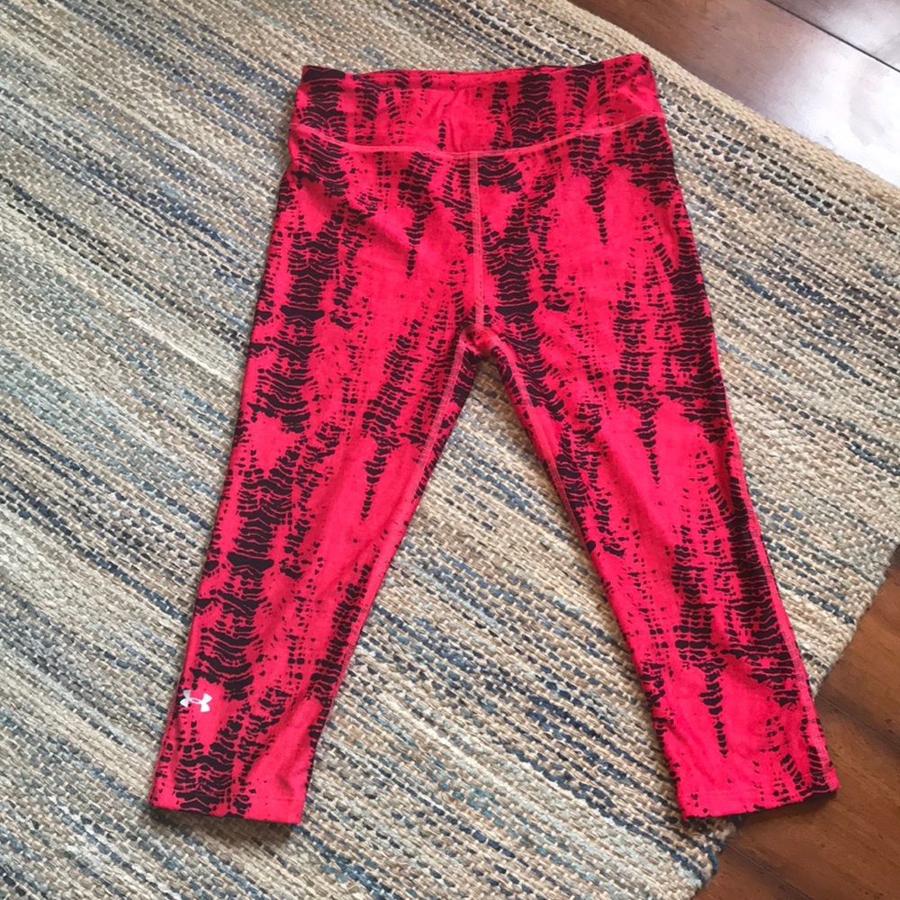 Under Armour Crop leggings med pink/black